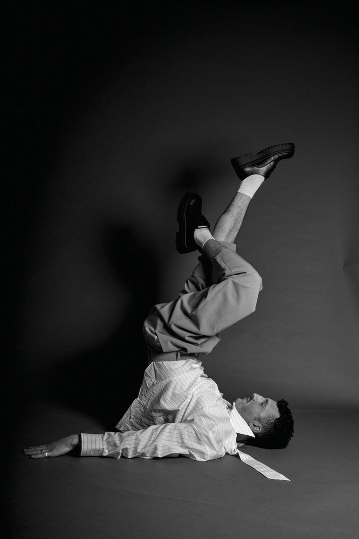 Dancer in black and white